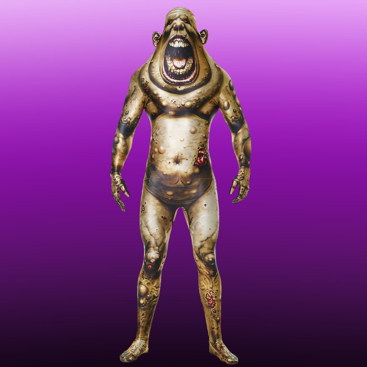 Boil Monster Boys Morphsuit Halloween Costume Scary Full Body Suit Brown